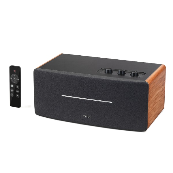 Edifier D12 Desktop 70W Continuous-Power Bluetooth Amplified Integrated Stereo Speaker With Remote, Brown -  4005268