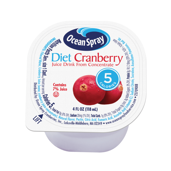 Ocean Spray Diet Cranberry Juice, 4 Oz, Pack Of 48 Bottles -  10031200006995