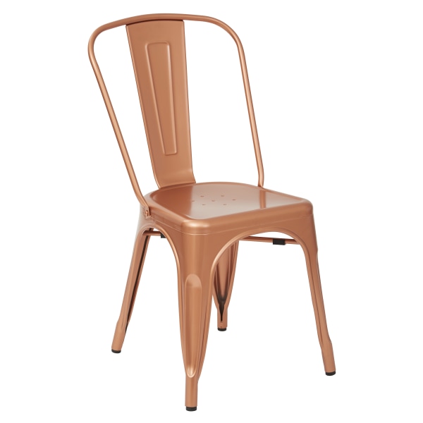 Office Star Bristow Armless Chair, Copper, Set Of 4 Chairs