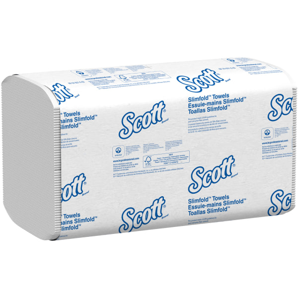 Scott Control Slimfold Towels  7.5 x 11.6  White  90/Pack  24 Packs/Carton