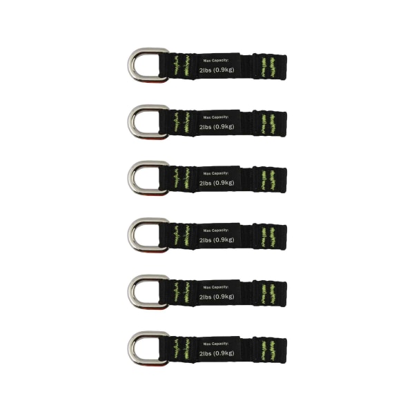 Ergodyne Squids� 3700 Web Tool Tails�, Short, 2 Lb, Black, Pack Of 6 Tails
