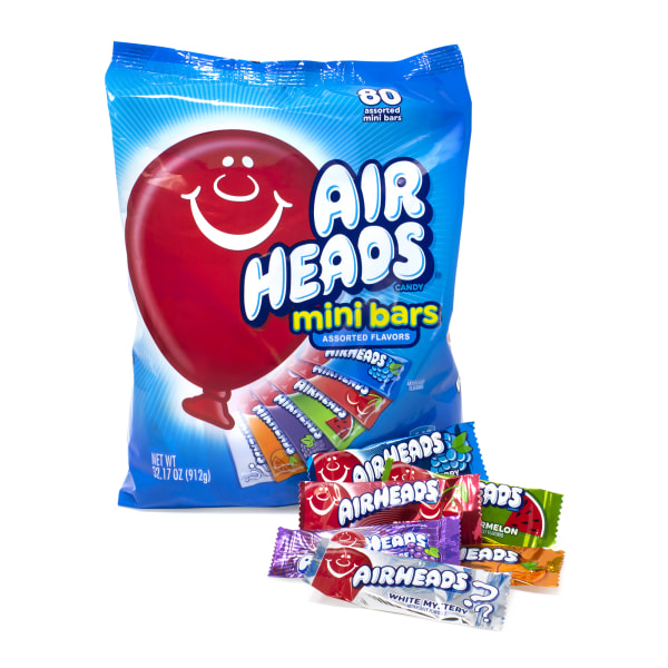 Airheads Mini Bars Assorted Flavors Bag Of 80 Pieces