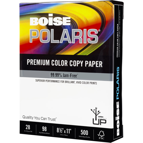 UPC 842356044112 product image for Boise® POLARIS® Premium Color Copy Paper, 1 Ream, White, Letter (8.5