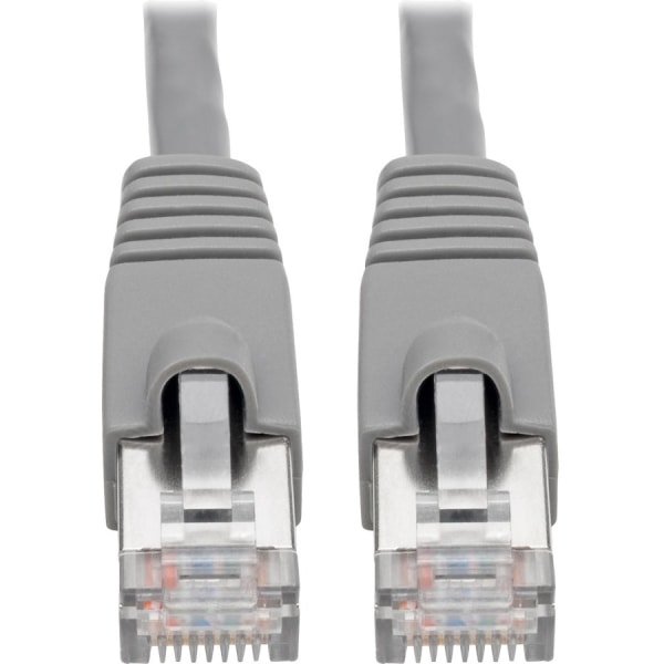 Tripp Lite Cat6a Snagless Shielded STP Network Patch Cable 10G Certified, PoE, Gray RJ45 M/M 7ft 7' - N262007GY
