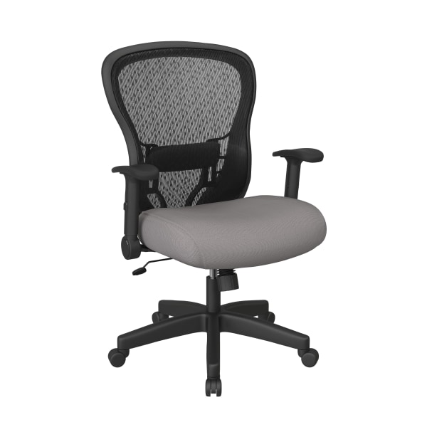 Office Star Space Seating 529 Series Deluxe Ergonomic Mesh Mid-Back Chair, Steel