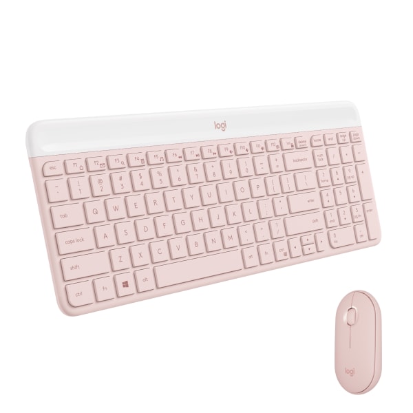 MK470 WIRELESS KEYBOARD AND MOUSE SLIM COMBO ROSE - Image 1
