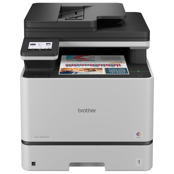 Brother MFC-L8730CDW Wireless Business Color Laser All-in-One Printer with Duplex Print, Scan, Copy, Advanced Security Features