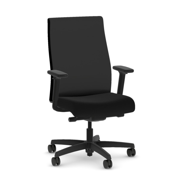 HON® Ignition® Fabric Mid-Back Task Chair, Black