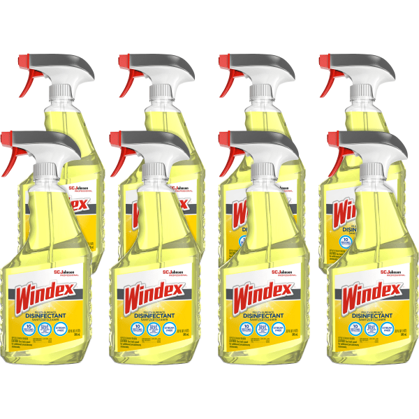 GTIN 019800003128 product image for Windex Multi-Surface Disinfectant Spray, 32 Oz, Carton Of 8 Bottles | upcitemdb.com