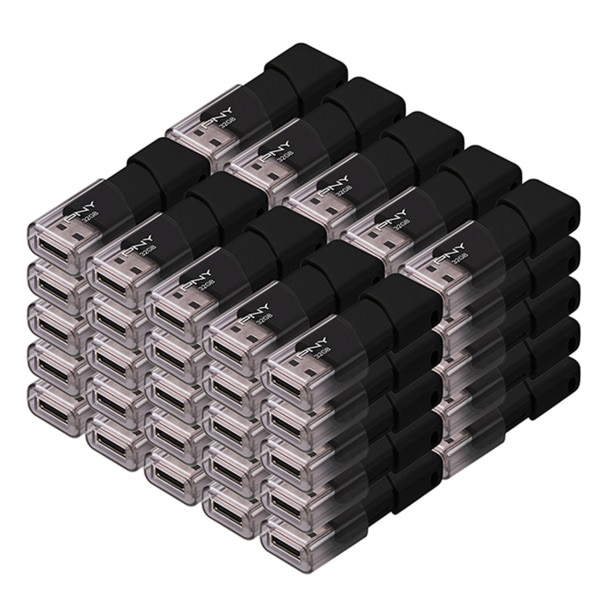 PNY Attache 3 USB 20 Flash Drives32GBBlack Pack of 50 Flash Drives