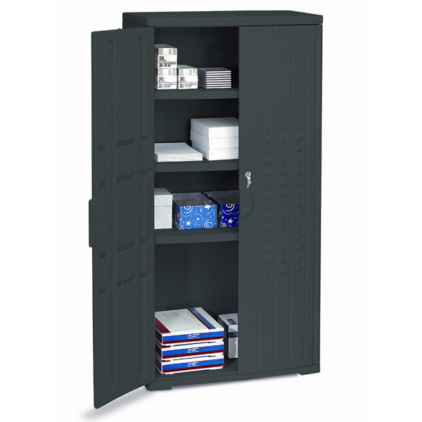 Iceberg OfficeWorks™ 66"" High Storage Cabinet, Black -  92551