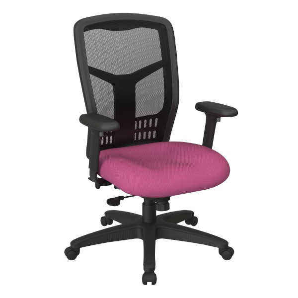 Office Star ProGrid Mesh High-Back Managers Chair, Pink