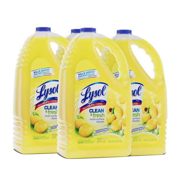 UPC 036241776176 product image for Lysol Clean/Fresh Lemon Cleaner - For Multi Surface - 144 fl oz (4.5 quart) - Cl | upcitemdb.com