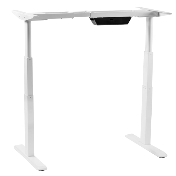 Electric 43""W Standing Desk Frame With LED Touch Control, White - Mount-It! MI-7930