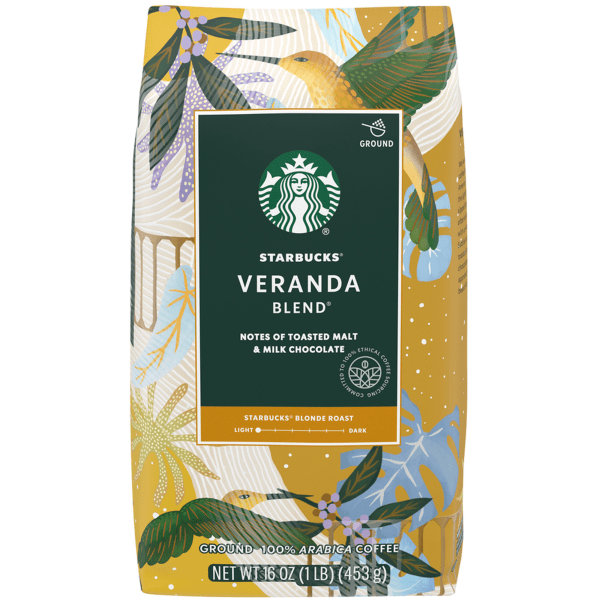 Starbucks® Veranda Ground Roast Coffee, Premium Blonde, 1 Lb Per Bag -  11019631