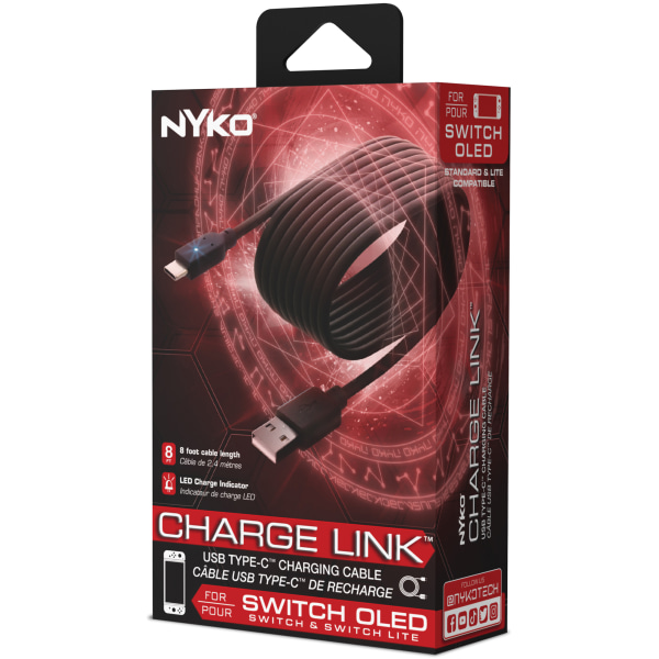 Charge Link For Nintendo® Switch, Switch Lite And Switch OLED, Black, NYK - Nyko 87319