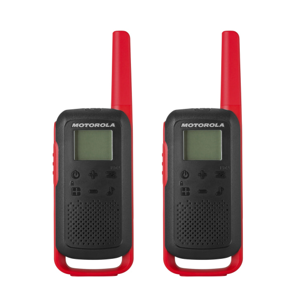 Motorola TalkAbout 2Way Radios T210 BlackRed Pack Of 2 Radios