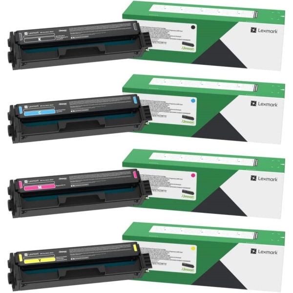 Lexmark™ C331 Black; Cyan; Magenta; Yellow High Yield Return Program Toner Cartridges, Pack Of 4, C331HC0/C331HM0/C331HY0/C331HK0 -  C331HSET-OD