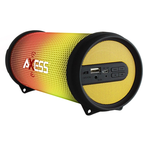 HIFI Bluetooth® Wireless Media Speaker With Colorful RGB Lights, Yellow - Axess 995109297M