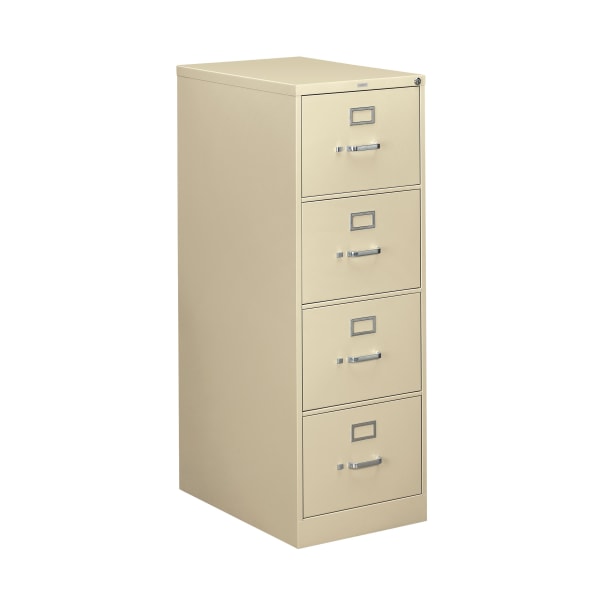 HON® 310 26-1/2"D Vertical 4-Drawer Legal-Size File Cabinet, Putty