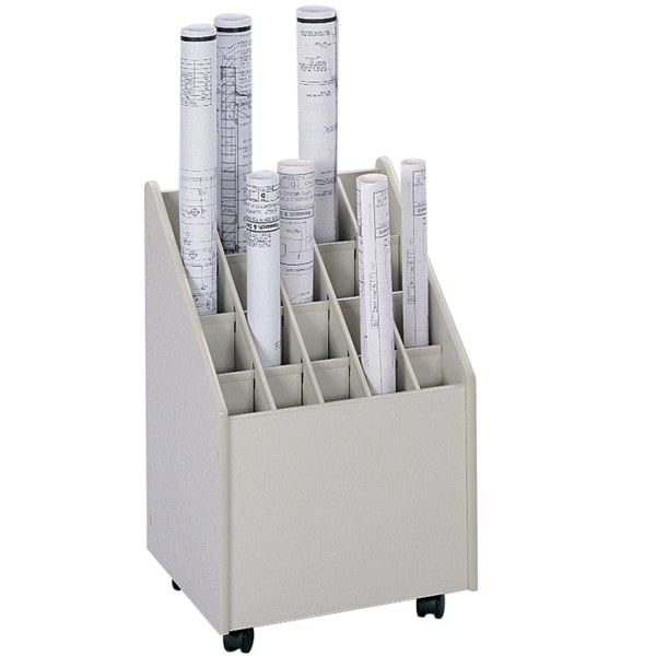 Safco® Mobile Roll File, 20 Compartments, 2 3/4"" Tubes -  3082