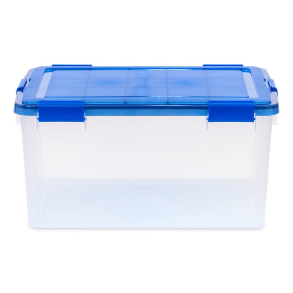 Iris Ultimate Weathertight Storage Box, 23-5/8""L x 20-1/16""W x 16-3/16""H, 62.8 Qt, Clear -  500203