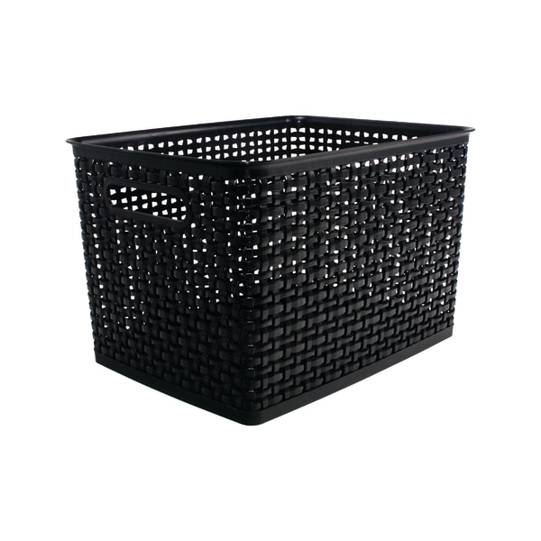 Advantus SGS36006 Storage Studios Bin Weave Large Black
