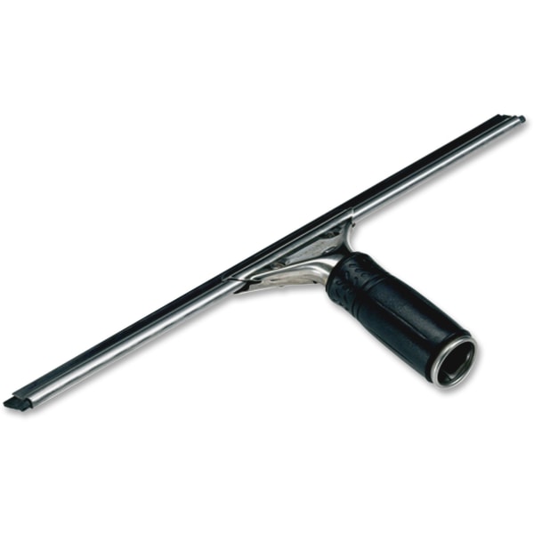 Unger 18 Pro Stainless Steel Complete Squeegee - 18 Blade - Non-slip Grip, Ergonomic - Black, Silver - PR450CT - Home and Garden  Stainless steel squeegee features an ergonomic ru sku PR450CT