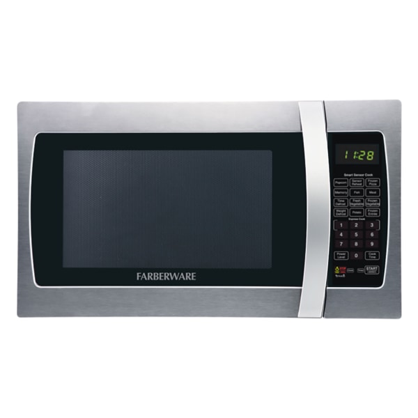 Farberware 1.3 Cu. ft. 1100-Watt Microwave Oven, Stainless/Black, FMO13AHTBKI