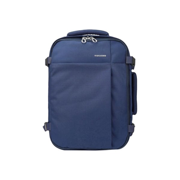 Tucano Tugò Carrying Case (Backpack) for 15.6 Notebook - Blue - Water Resistant - Shoulder Strap, Handle, Chest Strap, Trolley Strap