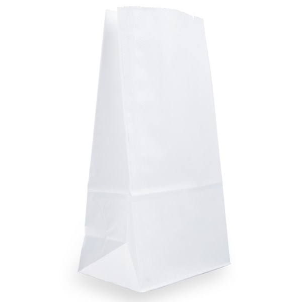 JAM Paper� Kraft Lunch Bags, Large, 11 x 6 x 3 3/4, White, Pack Of 25 Bags