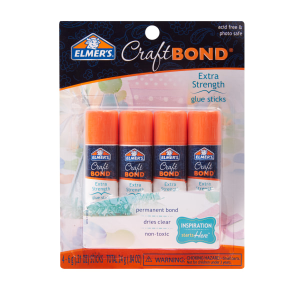 UPC 026000040167 product image for Elmer's CraftBond Extra Strength Glue Sticks, 0.21 Oz, Pack Of 4 Sticks | upcitemdb.com