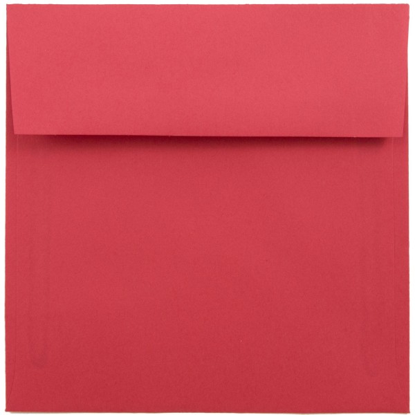 Photos - Office Paper JAM Paper® Color Square Invitation Envelopes, 6" x 6", Gummed Seal, Red, Pack Of 25 Envelopes