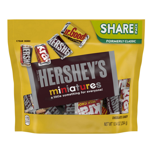 Hershey's® Miniatures Chocolate Candy Assortment, 10.4 Oz Bag, Pack Of 3 Bags -  13453
