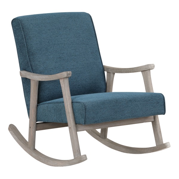 Office Star Gainsborough Rocker, Azure/Brushed Gray - GANBG-BY4 - Furniture Add modern style to any room in your home with an  sku GANBG-BY4
