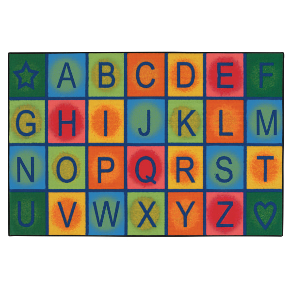 Carpets for Kids® KID$Value Rugs™ Simple Alphabet Blocks Activity Rug, 4' x 6' , Blue -  48.58