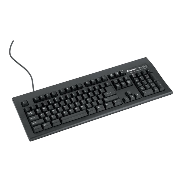 UPC 043859499786 product image for Fellowes� USB 104-Key Keyboard With Microban�, Black | upcitemdb.com
