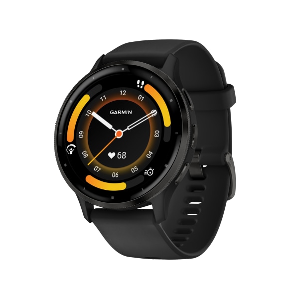 Garmin - Venu 3 GPS Smartwatch 45 mm Fiber-reinforced polymer - Stainless Steel and Black