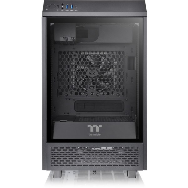 Thermaltake The Tower 100 Mini Chassis - Mini-tower - Black - SPCC, Tempered Glass - 4 x Bay - 2 x 4.72" x Fan(s) Installed - 0 - Mini ITX Motherboard