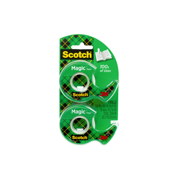 Scotch Magic Tape, 3/4 in. x 600 in, 2 Dispensers/Pack