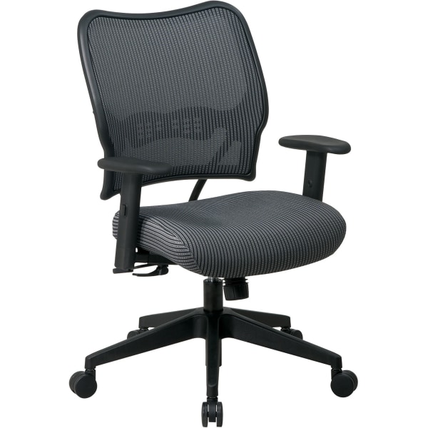 Office Star Deluxe Task Chair With VeraFlex Seat And Back, Charcoal/Black