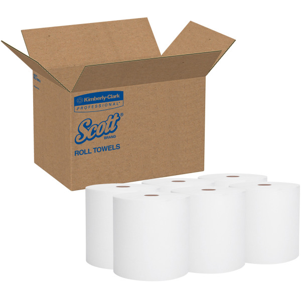 Scott® Professional™ 1-Ply Paper Towels, 40% Recycled, 950' Per Roll, Pack Of 6 Rolls -  Kimberly-Clark, 02000