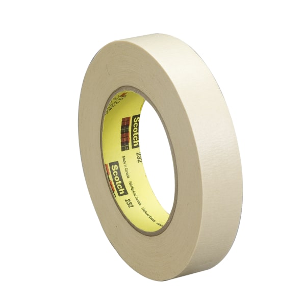 3M | Scotch High Performance Masking Tape 232, Tan, 24 mm x 55 m 6.3 mil | Part #00021200028540