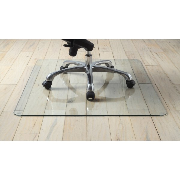 Lorell Chairmat Tempered Glass 48"Wx60"Lx1/4"H Clear 82835