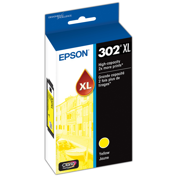 Epson® 302XL Claria® Premium Yellow High-Yield Ink Cartridge, T302XL420-S