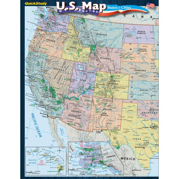 QuickStudy Guide, U.S. Map