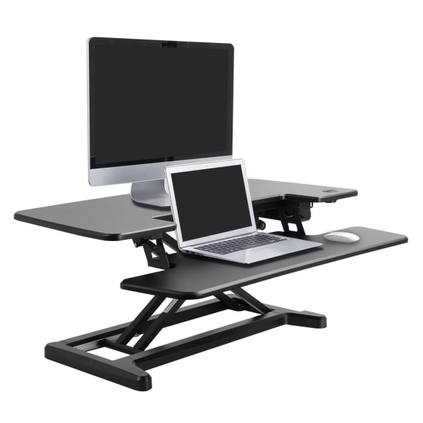 Flexispot EM7MB Electric Sit-Stand Desk Riser, 35-13/16" x 24", Black