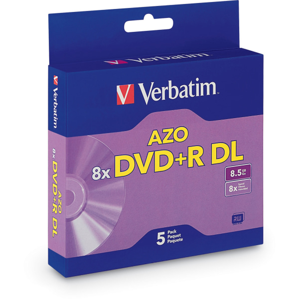 Verbatim - 5-Pack 8x DVD+R DL Disc Spindle -  95311