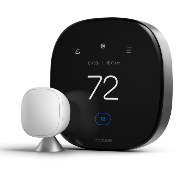 ecobee Smart Thermostat Premium - For Room - Alexa, Siri, HomeKit, SmartThings, IFTTT, Google Assistant Supported