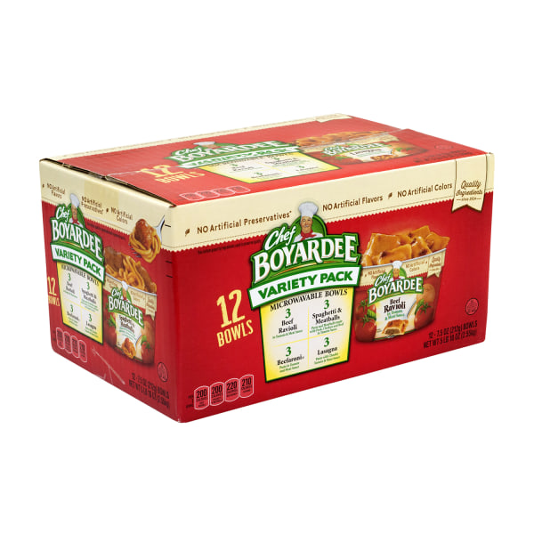 UPC 064144605507 product image for Chef Boyardee Microwavable Bowls, 7.5 Oz, Variety Pack Of 12 Bowls | upcitemdb.com